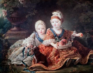 Vévoda z Berry (později Ludvík XVI.) a hrabě z Provence (později Ludvík XVIII.) jako děti