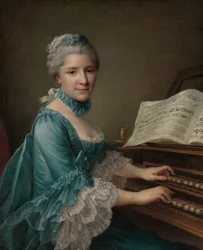 Portrét ženy, údajně madame Charles Simon Favart..., 1757.
