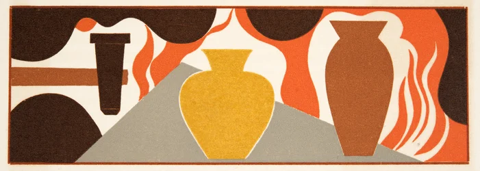 Grafická ilustrace z Prométhée Enchaîné od Aischyla, hospoda. 1941 (tisk šablony)