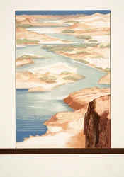 Ilustrace z Prométhée Enchaîné od Aischyla, hospoda. 1941 (tisk šablony)