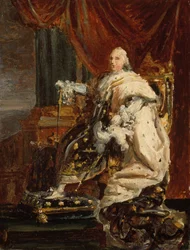 Král Ludvík XVIII, asi 1816-18 (olej na plátně)