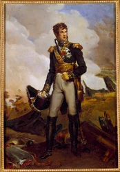 Portrét u nohou Jeana Lannese, vévody z Montebella (1769-1809) marechala empírového malířství Francoise Gerarda (1770-1837) 19. století Sun. 0,3x0,22m