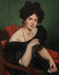 Portrét dámy, asi 1830 (olej na plátně)