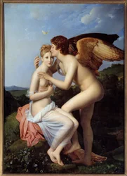 Psyché a Amor, obraz Françoise Gérarda (1770-1837), 1798, v. 1,86 x 1,32 m