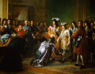 Uznání vévody z Anjou jako španělského krále, obraz Francoise Gerarda (1770-1837), Španělsko