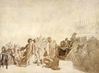 10. srpna 1792, asi 1795-9 (olej a grafit na plátně)