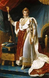 Portrét císaře Napoleona I. Bonaparta 1769-1821 v korunovačním rouchu