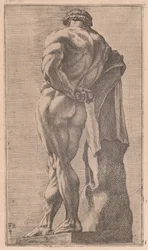 Farnese Hercules, viděno zezadu [deska 4]