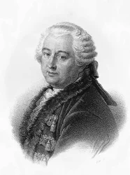 Portrét Claude-Adrien Helvetius (1715-1771), francouzský spisovatel a filozof, rytina Francois-Seraphin Delpech (1778-1825)