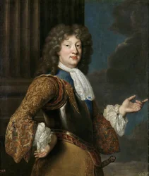 Portrét Louise, Grand Dauphin of France - Troy, Francois, de (1645-1730) - Olej na plátně - 105x87 - Museo del Prado, Madrid