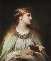 Ofélie, ze hry Hamlet od Williama Shakespeara, kolem roku 1864