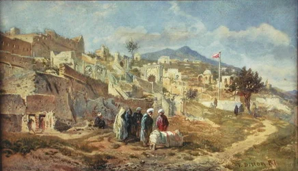 Arabský hřbitov, 24. října 1882 (akvarel a tužka na papíře)