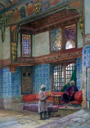 Výklenek v přijímací místnosti domu Mufti Sheik El Mahadis, Káhira, 1873