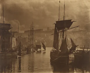 Přístav ve Whitby, konec doků, 1880