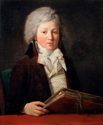 Portrét mladého muže držícího složku s kresbami, 1791.