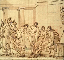 Nemluvně Pyrrhus před Glaucias