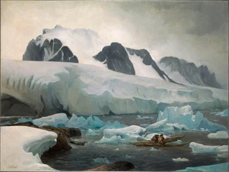 Eskymácké kajaky, polibek, 1842.