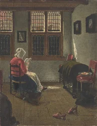 Žena čtoucí, podle Pietera Janssense Elingy, 1846-47