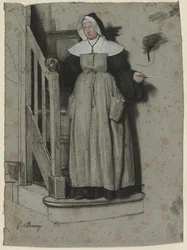 List o přijetí, interiér kláštera, c. 1867.