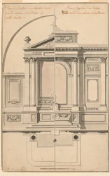 Kresba, Výška oltářní zástěny, asi 1770