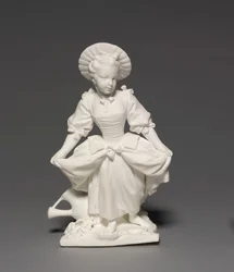 Figurka tanečnice, výrobce Vincennes Factory, model Pierre Blondeau, 1748-1752