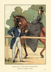 Vysoký život v Bois de Boulogne, L’allee des cavaliers