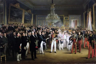 Poslanecká sněmovna v Palais Royal předvolává vévodu Orleánského, 7. srpna 1830