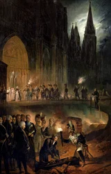 Přenesení kostí královské rodiny do kostela sv. Denise, 18. ledna 1817