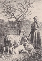 Pastýřka, ca. 1852.