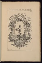 Kartuše s ženským poprsím, Livre d’ornements (kniha ozdob)