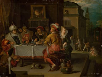Podobenství o boháči a žebrákovi Lazarovi, 1615.
