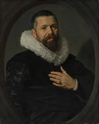 Portrét vousatého muže s volánem, 1625.