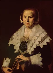 Portrét ženy s vějířem, 1640