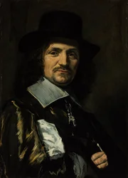 Portrét malíře Jana Asselyna (Asselijn ou Asselin) (1610-1652) - Peinture de Frans I Hals (1581-1666) - 50. léta 17. století - Olej na dřevě - 64,5x46,3 - Szepmuveszeti Muzeum, Budapešť