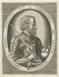 Portrét Ferdinanda I. Habsburského, německého císaře Portréty králů, královen, princů a princezen (název série)