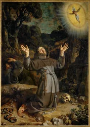 Svatý František Assisi přijímá stigmata...