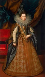 Portrét Markéty Savojské, 1589-1655, vévodkyně z Mantovy a Montferratu, 1608.