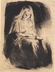 Žena s lampou