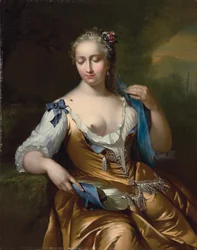 Dáma v krajině s mouchou na rameni: alegorie doteku, 1742