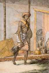 Groom, z „Hinduisté nebo popis jejich způsobů, kostýmů a obřadů“, kolem 1808-12 (barevný lept)