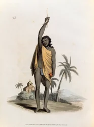 Hinduistický kněz, hospoda. Edward Orme, 1804