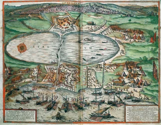 Mapa Tunisu, Tunisko (rytina