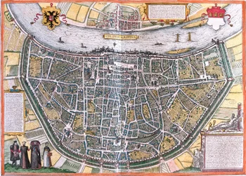 Plán Kolína (Colonia Agrippa), Německo (lept