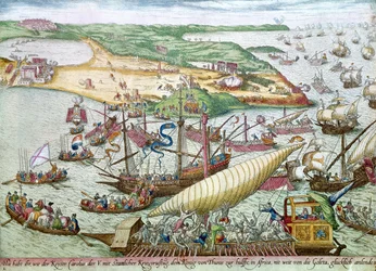 Obléhání Tunisu nebo La Goulette od Karla V. v roce 1535