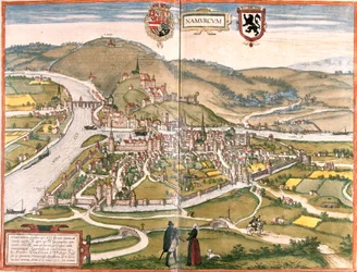Pohled na Namur (Namurum), Belgie (lept