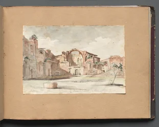 Album s pohledy na Řím a okolí, Landscape Studies, strana 22a: "Terme di Diocleziano, Rome"