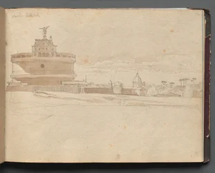 Album s pohledy na Řím a okolí, Krajinářské studie, strana 23a: Castle St Angelo, Řím.