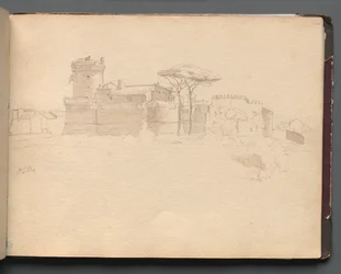 Album s Pohledy na Řím a okolí, Krajinářské studie, strana 28a: Ostia .