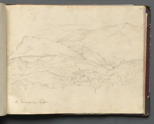 Album s Pohledy na Řím a okolí, Krajinářské studie, strana 34a: Svatý Francesco.