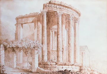 Sibylin chrám, Tivoli (akvarel)